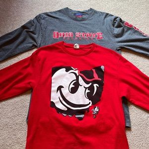 Lot of 2 Ohio State Buckeyes long sleeve T-shirts